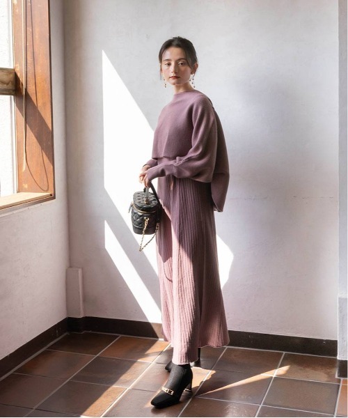 RANDA（ランダ）の「2WAYボレロ付きニットワンピース（ワンピース  