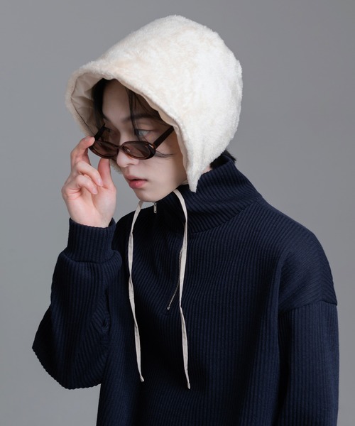 FOLLOWIN(フォロウィン)の「リバーシブルふわふわウィンターフェイクファー帽子(ハット・レディース・ブラウン/ベージュ/ブラック・FREE)」の13枚目の写真