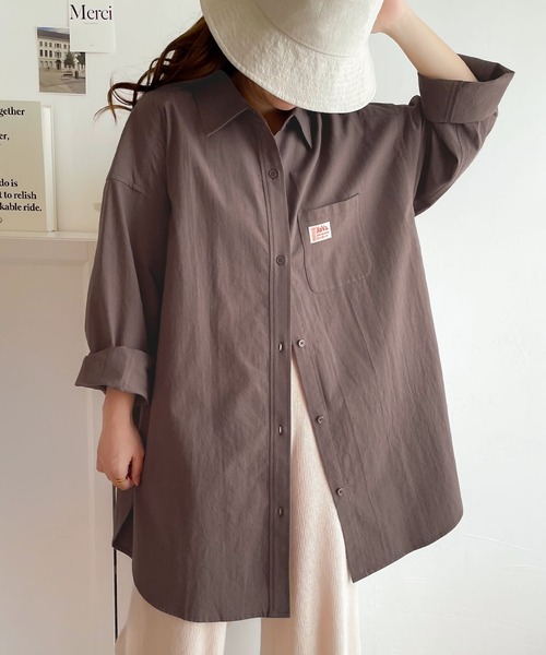 Java(ジャバ)の「《JaVaジャバ コラボ》コットン100% ナチュラルな風合いのオーバーサイズシャツ(無地&ストライプ)(シャツ/ブラウス・レディース・ベージュ/イエロー/ホワイト/サックスブルー/ブルー/ネイビー系/モカ/ブラウン/オレンジ・LARGE/MEDIUM/SMALL/X-LARGE)」の21枚目の写真