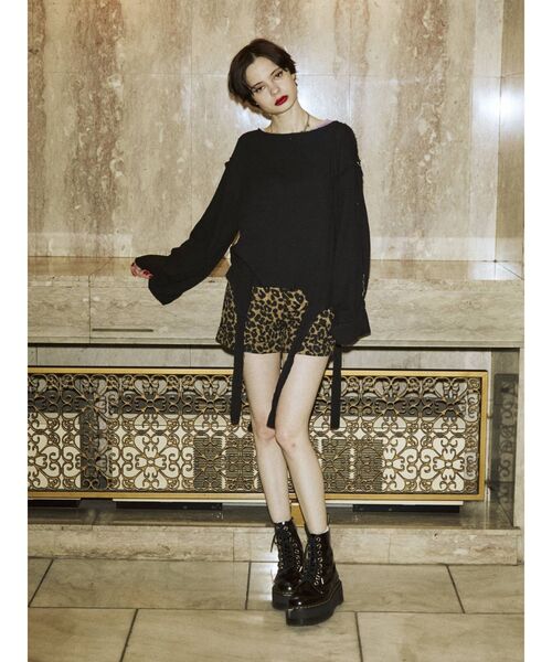 jouetie(ジュエティ)の「ガーゼガーターシャツ(シャツ/ブラウス・レディース・ブラック/オフホワイト/ブルー・MEDIUM)」の6枚目の写真