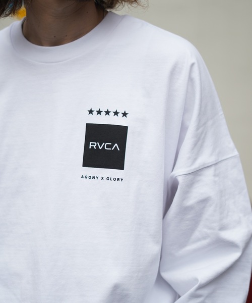 RVCA（ルーカ）の「RVCA メンズ  VA BOXED RVCA LT ロングスリーブＴシャツ【2023年春夏モデル】/ルーカバックプリントロゴ長袖ロンT（Tシャツ/カットソー・メンズ・サンドベージュ/ブラック/ホワイト・X-LARGE/MEDIUM/LARGE）」の9枚目の写真