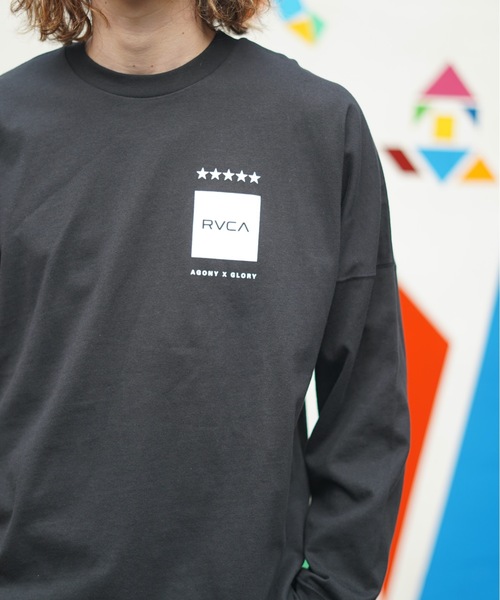 RVCA（ルーカ）の「RVCA メンズ  VA BOXED RVCA LT ロングスリーブＴシャツ【2023年春夏モデル】/ルーカバックプリントロゴ長袖ロンT（Tシャツ/カットソー・メンズ・サンドベージュ/ブラック/ホワイト・X-LARGE/MEDIUM/LARGE）」の21枚目の写真