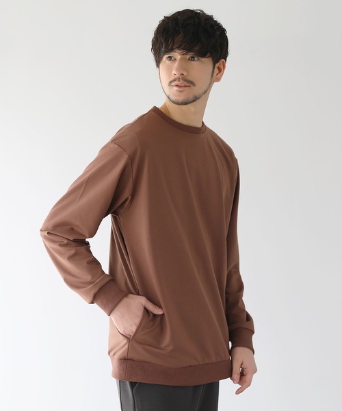 LIL VENDARS(リルヴェンダース)の「サイドスリットポケット付きライトスオンスウェットシャツ(Tシャツ/カットソー・メンズ・ネイビー/ブラウン/グリーン/ブラック/グレー/ブルー・M/L/XL)」の1枚目の写真