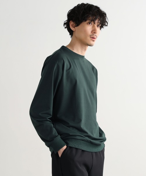 LIL VENDARS(リルヴェンダース)の「サイドスリットポケット付きライトスオンスウェットシャツ(Tシャツ/カットソー・メンズ・ネイビー/ブラウン/グリーン/ブラック/グレー/ブルー・M/L/XL)」の4枚目の写真