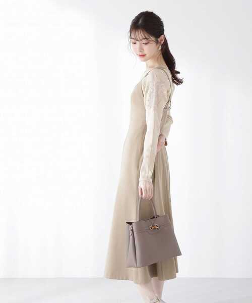 PROPORTION BODY DRESSING(プロポーションボディドレッシング)の「シフォンエンブロイダリーリブニット / 1213170209(ニット/セーター・レディース・グレー/イエロー/ネイビー・FREE)」の14枚目の写真