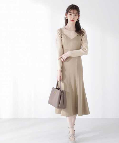 PROPORTION BODY DRESSING(プロポーションボディドレッシング)の「シフォンエンブロイダリーリブニット / 1213170209(ニット/セーター・レディース・グレー/イエロー/ネイビー・FREE)」の13枚目の写真