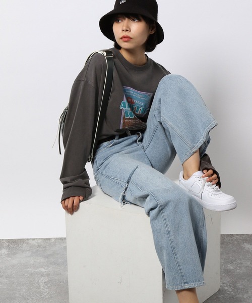 PAGEBOY（ページボーイ）の「ツアーポスターロンT（Tシャツ/カットソー・レディース・チャコールグレー/オフホワイト・FREE）」の7枚目の写真