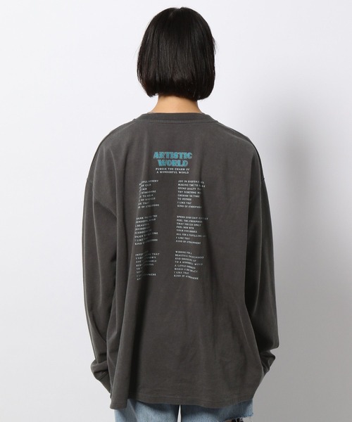 PAGEBOY（ページボーイ）の「ツアーポスターロンT（Tシャツ/カットソー・レディース・チャコールグレー/オフホワイト・FREE）」の13枚目の写真