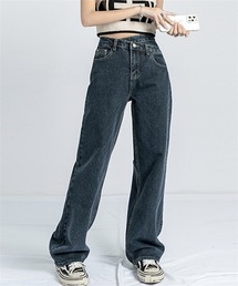アシンメトリーデニムパンツ