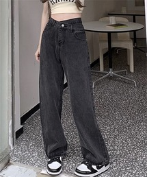 アシンメトリーデニムパンツ