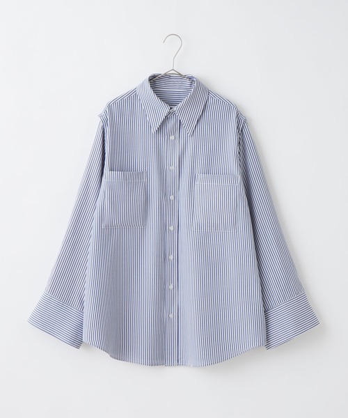 BONLECILL(ボンルシール)の「袖取り外し マルチウェイ レギュラーカラーオーバーシャツ(シャツ/ブラウス・レディース・ピンク/イエロー/ブルー系/オフホワイト/ネイビー系・FREE)」の18枚目の写真