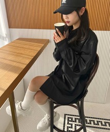 【LIMMSE】ロゴ刺繍オーバーサイズシャツ