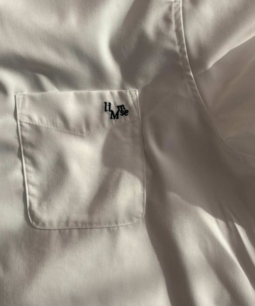 one after another NICE CLAUP（ワンアフターアナザーナイスクラップ）の「【LIMMSE】ロゴ刺繍オーバーサイズシャツ（シャツ/ブラウス・レディース・サックスブルー系/ピンク/ブラック/オフホワイト・FREE）」の12枚目の写真
