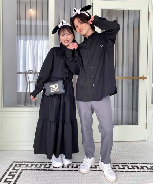 one after another NICE CLAUP（ワンアフターアナザーナイスクラップ）の「【LIMMSE】ロゴ刺繍オーバーサイズシャツ（シャツ/ブラウス・レディース・サックスブルー系/ピンク/ブラック/オフホワイト・FREE）」の16枚目の写真