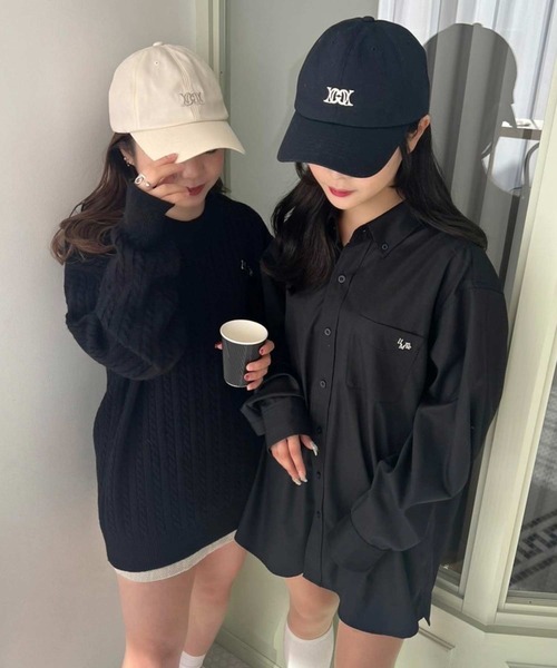 one after another NICE CLAUP（ワンアフターアナザーナイスクラップ）の「【LIMMSE】ロゴ刺繍オーバーサイズシャツ（シャツ/ブラウス・レディース・サックスブルー系/ピンク/ブラック/オフホワイト・FREE）」の20枚目の写真