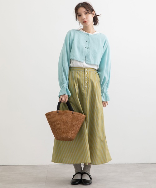 POU DOU DOU(プードゥドゥ)の「ロンストプリントフレアースカート(スカート・レディース・イエロー/ブルー/グリーン・3)」の20枚目の写真