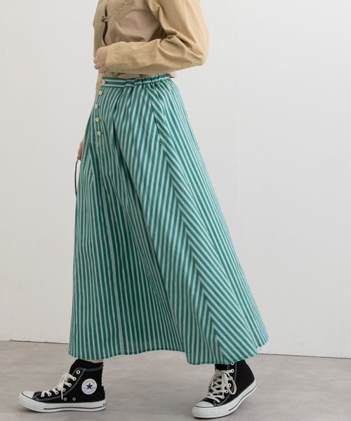 POU DOU DOU(プードゥドゥ)の「ロンストプリントフレアースカート(スカート・レディース・イエロー/ブルー/グリーン・3)」の11枚目の写真