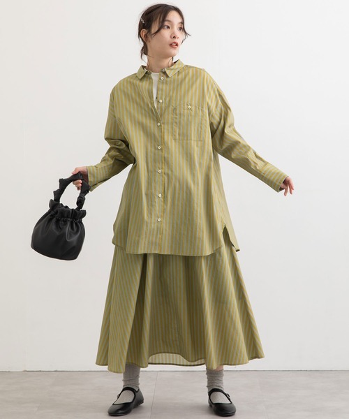 POU DOU DOU(プードゥドゥ)の「ロンストプリントフレアースカート(スカート・レディース・イエロー/ブルー/グリーン・3)」の19枚目の写真