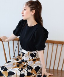 Ray BEAMS | Ray BEAMS / ギャザー パフスリーブ Tシャツ(Tシャツ/カットソー)