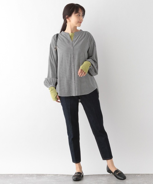 GLOBAL WORK(グローバルワーク)の「シア―ボートネックロングスリーブ/一部店舗限定/176629(Tシャツ/カットソー・レディース・ブラック/ライトオリーブ/オフホワイト・MEDIUM/LARGE)」の9枚目の写真