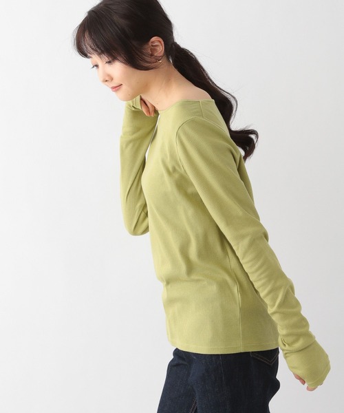 GLOBAL WORK(グローバルワーク)の「シア―ボートネックロングスリーブ/一部店舗限定/176629(Tシャツ/カットソー・レディース・ブラック/ライトオリーブ/オフホワイト・MEDIUM/LARGE)」の19枚目の写真