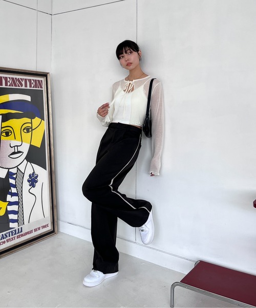 EPIMI E'PIMMY（エピミエピミー）の「カップ付きレースキャミソール（キャミソール・レディース・杢グレー/ブラック/オフホワイト・MEDIUM）」の12枚目の写真