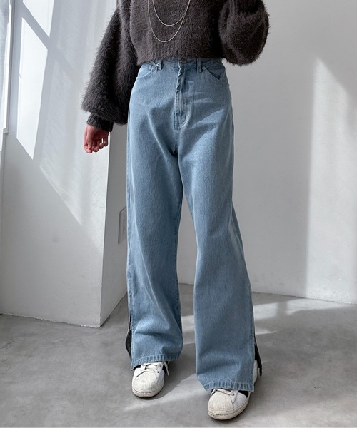 EPIMI E'PIMMY（エピミエピミー）の「サイドジップストレートデニム