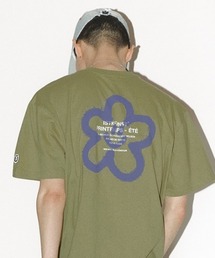 ISTKUNST | A'GEM/9 × .kom『ISTKUNST/イストクンスト』flower smile TEE/フラワースマイル 半袖　カットソー(Tシャツ/カットソー)