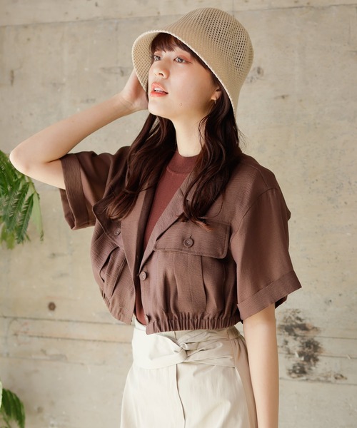 LADYMADE（レディメイド）の「クロップドワークシャツ（シャツ