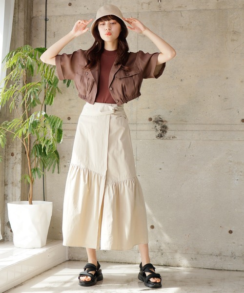 LADYMADE（レディメイド）の「クロップドワークシャツ（シャツ