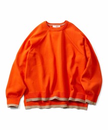 IEDIT | ＩＥＤＩＴ　袖口配色がきいた　リサイクルポリエステル素材ゆるシルエットバウンシーニット(ニット/セーター)