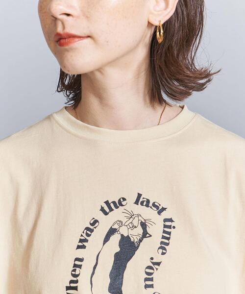 tシャツ 「別注」「WAVE UNION」プリント Tシャツ レディース WAVE UNION＞プリント Tシャツ