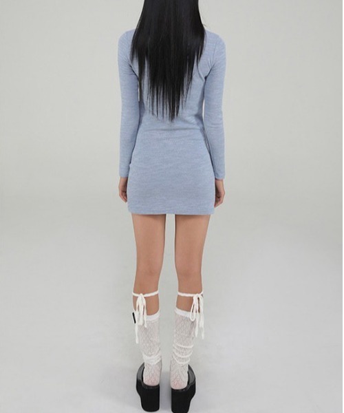 UGLY SHADOW（アグリーシャドウ）の「【Uglyshadow】LACE LONG SOCKS（ソックス/靴下・レディース・ホワイト/ブラック・ONE SIZE）」の18枚目の写真