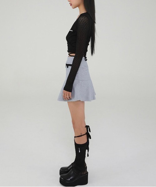 UGLY SHADOW（アグリーシャドウ）の「【Uglyshadow】LACE LONG SOCKS（ソックス/靴下・レディース・ホワイト/ブラック・ONE SIZE）」の14枚目の写真