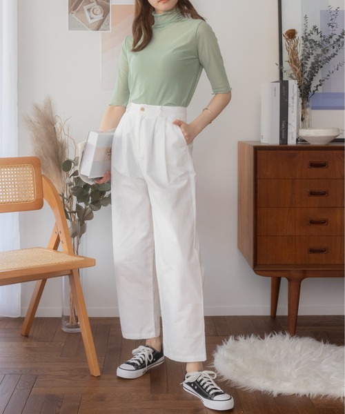 Ada.(エイダ)の「夏の大人カジュアル ワイドシャカパンツ(その他パンツ・レディース・ブラック/ホワイト・S/M)」の10枚目の写真