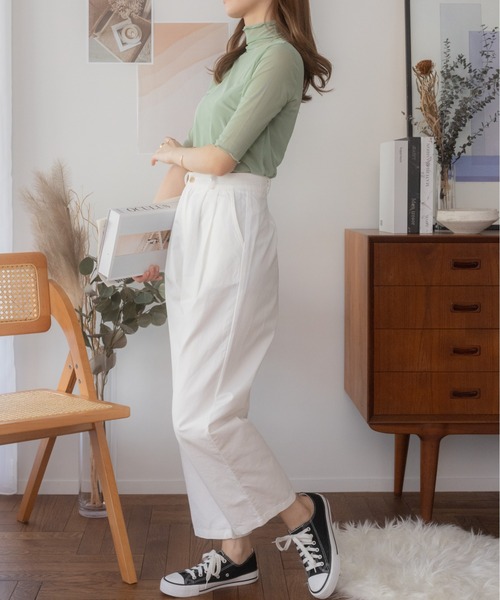 Ada.(エイダ)の「夏の大人カジュアル ワイドシャカパンツ(その他パンツ・レディース・ブラック/ホワイト・S/M)」の20枚目の写真