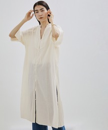 SALON adam et rope' | 【NIPPON CULTURE】高島ちぢみロングスリットエフォートレスガウン/ワンピース(シャツ/ブラウス)