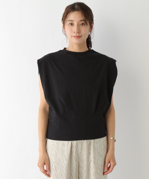 LEPSIM(レプシィム)の「ハイウエスト切り替えノースリーブ 704226(Tシャツ/カットソー・レディース・ブラック/オフホワイト・FREE)」の5枚目の写真