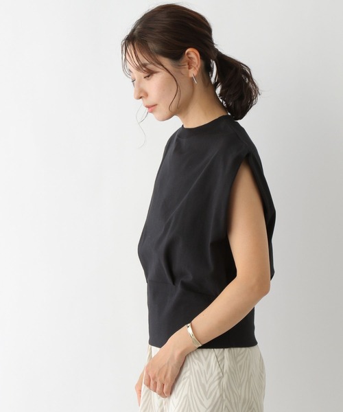 LEPSIM(レプシィム)の「ハイウエスト切り替えノースリーブ 704226(Tシャツ/カットソー・レディース・ブラック/オフホワイト・FREE)」の6枚目の写真