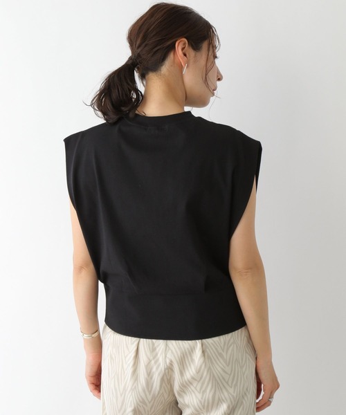LEPSIM(レプシィム)の「ハイウエスト切り替えノースリーブ 704226(Tシャツ/カットソー・レディース・ブラック/オフホワイト・FREE)」の7枚目の写真