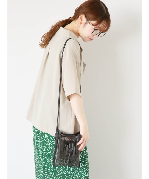 ehka sopo（エヘカソポ）の「半袖開襟シャツ（シャツ/ブラウス・レディース・ダークオレンジ/グリーン/ベージュ・F）」の12枚目の写真