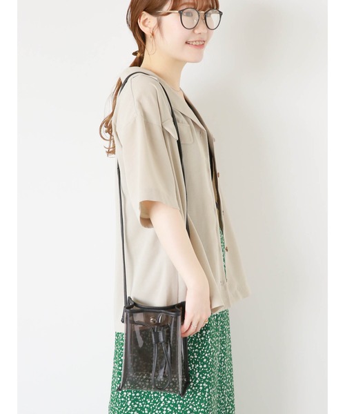 ehka sopo（エヘカソポ）の「半袖開襟シャツ（シャツ/ブラウス・レディース・ダークオレンジ/グリーン/ベージュ・F）」の13枚目の写真