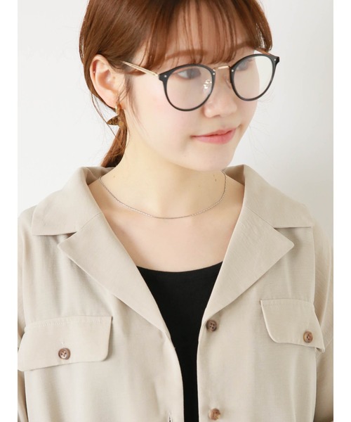 ehka sopo（エヘカソポ）の「半袖開襟シャツ（シャツ/ブラウス・レディース・ダークオレンジ/グリーン/ベージュ・F）」の15枚目の写真