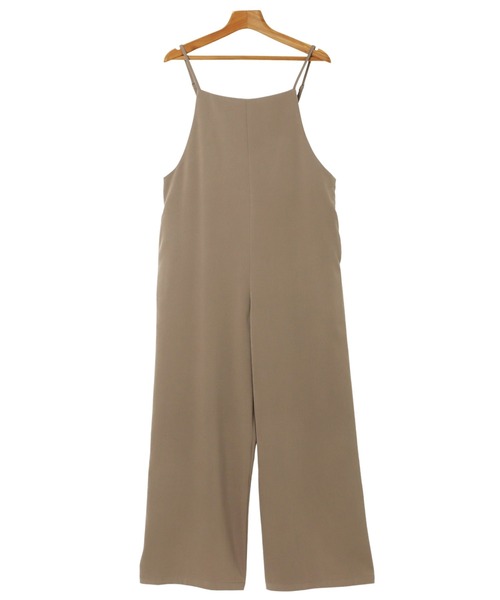 evernavy（エバーネイビー）の「とろみ素材スクエアネックサロペット（サロペット/オーバーオール・レディース・グレイッシュベージュ/キナリ/ネイビー/ブラック・M/S/L）」の9枚目の写真