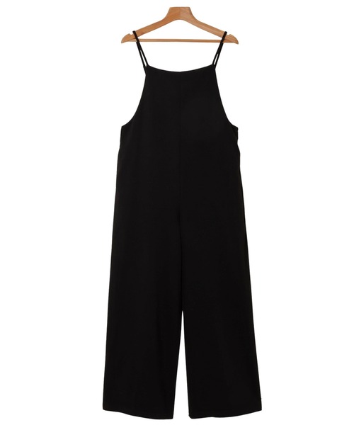 evernavy（エバーネイビー）の「とろみ素材スクエアネックサロペット（サロペット/オーバーオール・レディース・グレイッシュベージュ/キナリ/ネイビー/ブラック・M/S/L）」の10枚目の写真