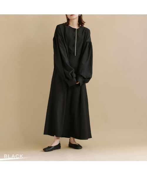 NOAHL セットアップ ワンピース　 Lサイズ NOAHL】スラブジョーゼットフロントボタンワンピース [I