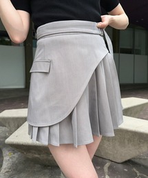 ラップカーブプリーツスカート