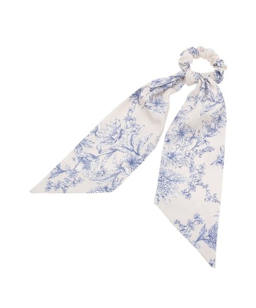 RESEXXY（リゼクシー）の「ニュアンスフラワースカーフ（シュシュ・レディース・アイボリー/ブラック・FREE）」の5枚目の写真