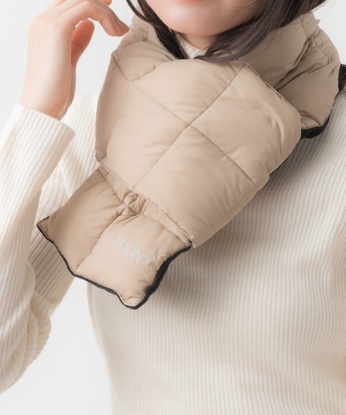 TAION（タイオン）の「TAION / タイオン ベーシック ダウンスカーフ マフラー ユニセックス 201A YGG（マフラー・レディース・グレー/ブルー/オフホワイト/ブラック/キャメル/オリーブドラブ/パープル/ブルー系その他/ベージュ/オレンジ/グレイッシュベージュ/サックスブルー・FREE）」の19枚目の写真