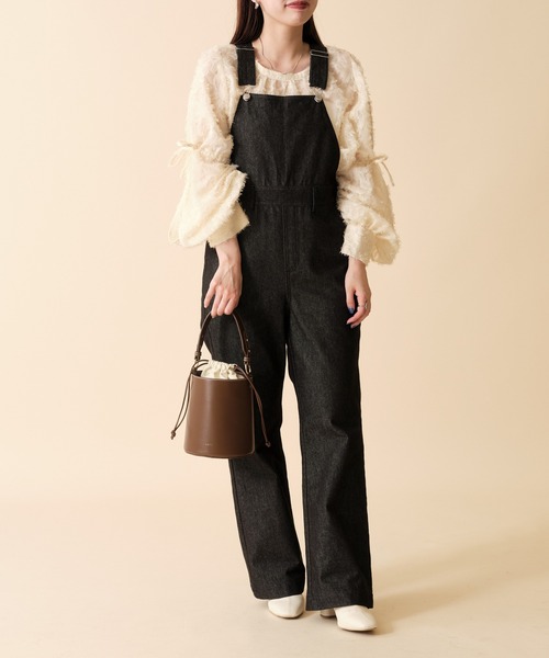 mline（エムライン）の「[mline] シンプルデニムサロペット（サロペット/オーバーオール・レディース・ブラック/ネイビー・1/2）」の20枚目の写真